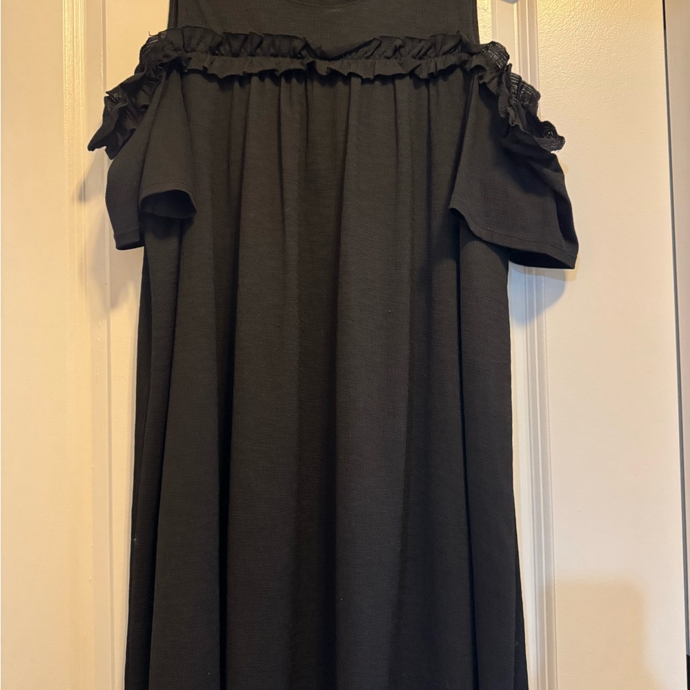 LC Lauren Conrad Black Textured Top